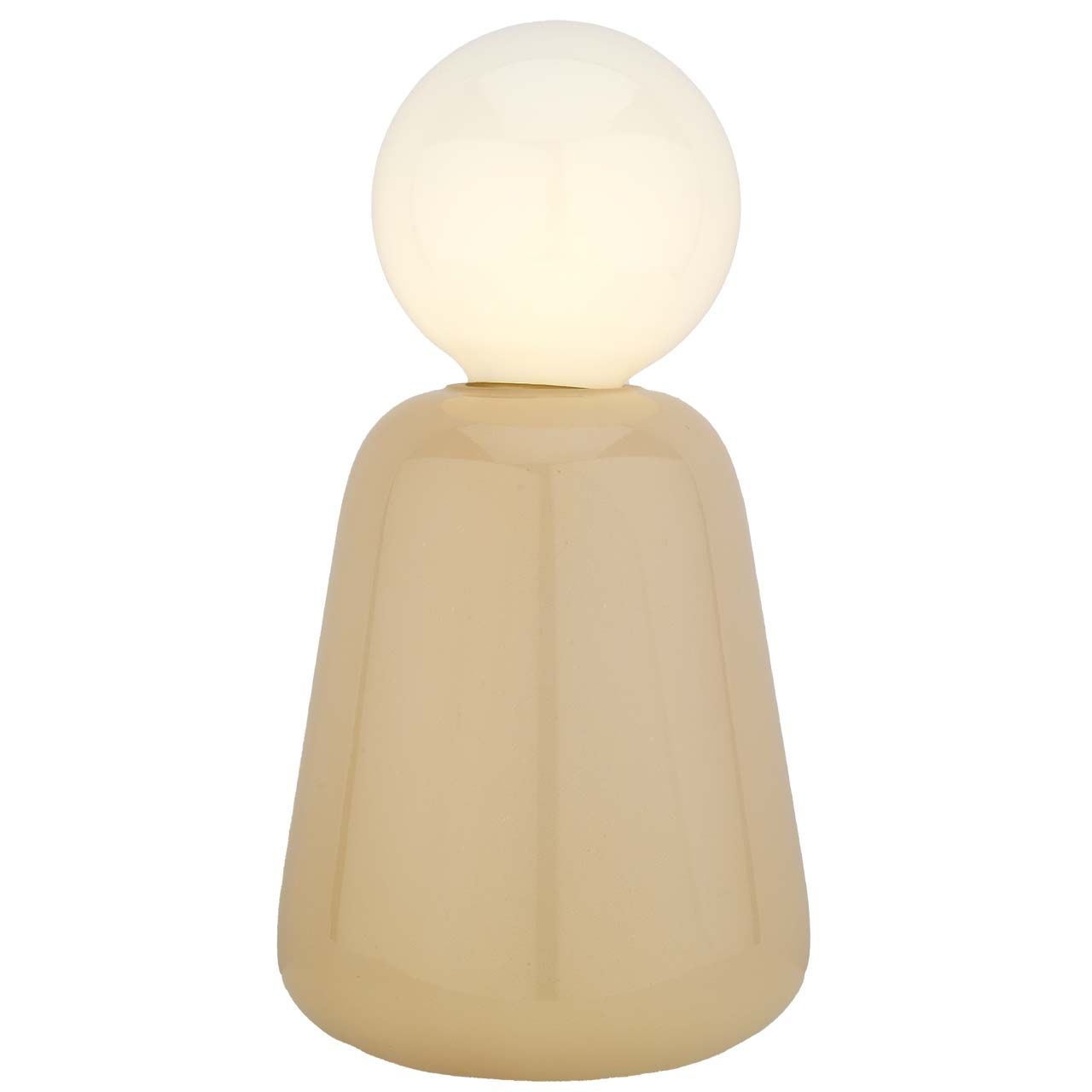 LAMPADA VASO IN VETRO H.27 BULBO mm 95 RICARICABILE USB CIPRIA